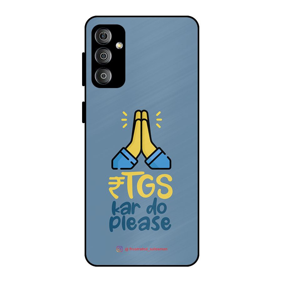 RTGS Kar Do Please SteelBlue Metal Back Case for Galaxy F23