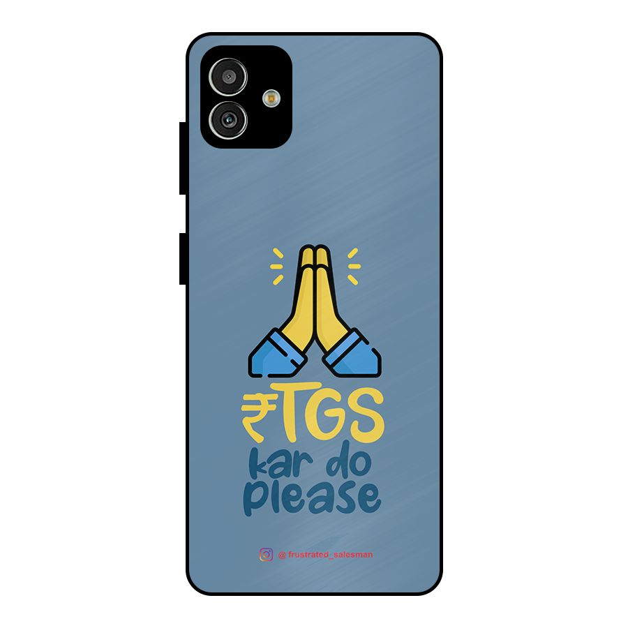 RTGS Kar Do Please SteelBlue Metal Back Case for Galaxy M13 5G