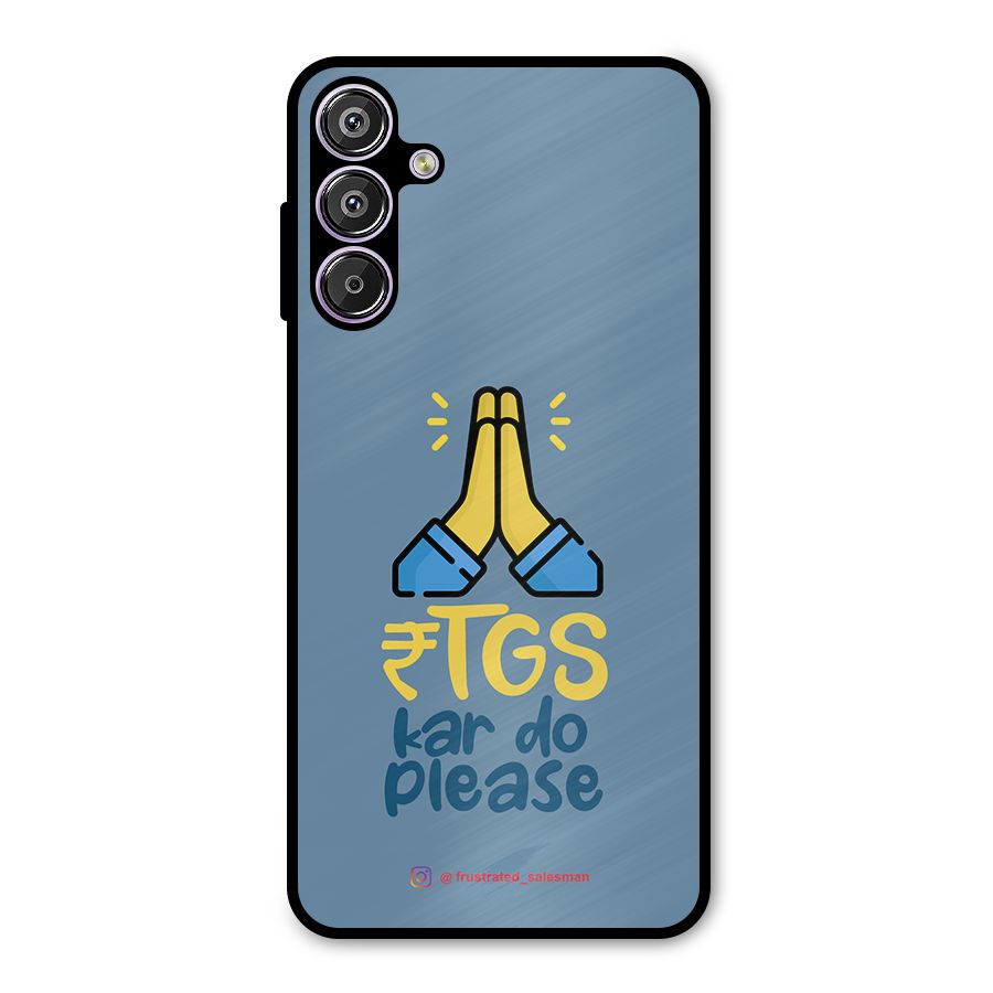 RTGS Kar Do Please SteelBlue Metal Back Case for Galaxy M15