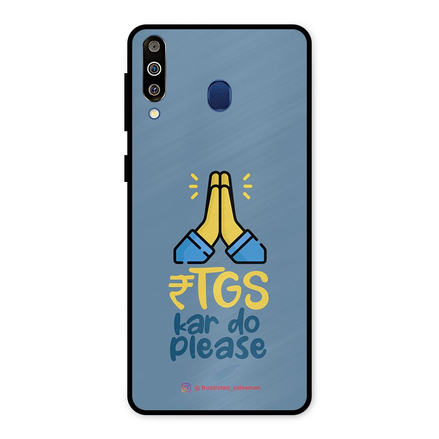 RTGS Kar Do Please SteelBlue Metal Back Case for Galaxy M30