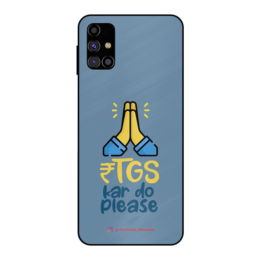 RTGS Kar Do Please SteelBlue Metal Back Case for Galaxy M31s