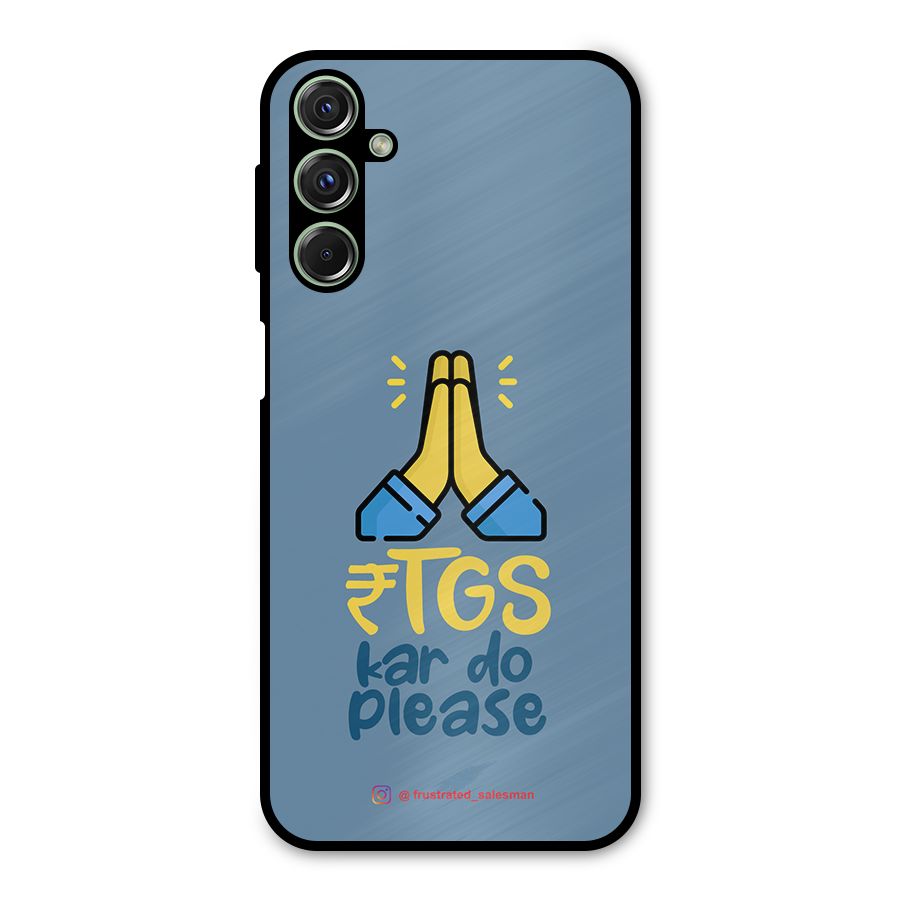 RTGS Kar Do Please SteelBlue Metal Back Case for Galaxy M34