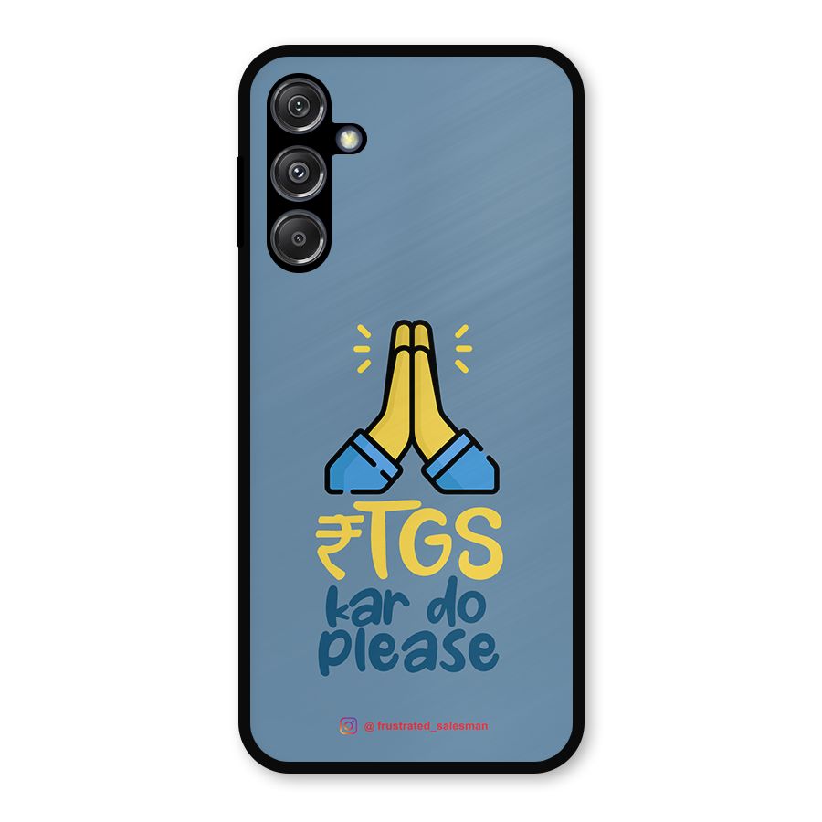 RTGS Kar Do Please SteelBlue Metal Back Case for Galaxy M34 5G