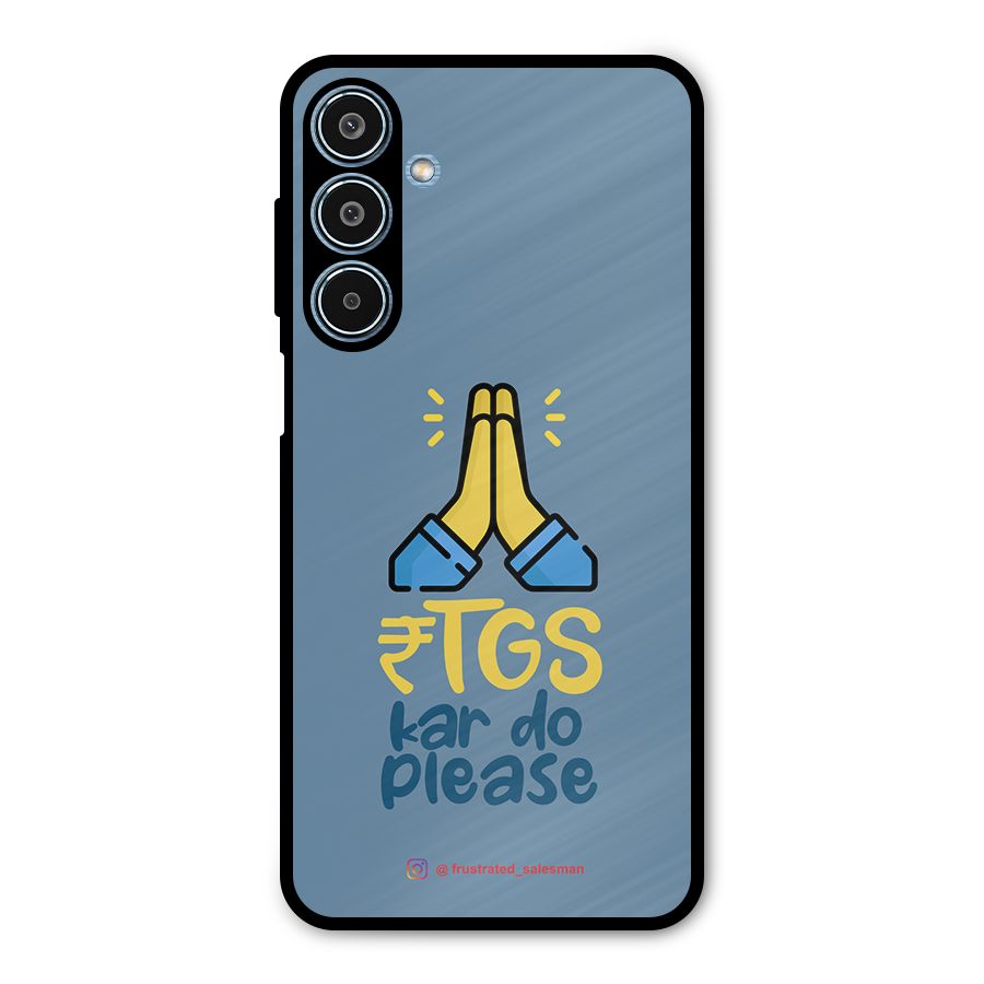 RTGS Kar Do Please SteelBlue Metal Back Case for Galaxy M35