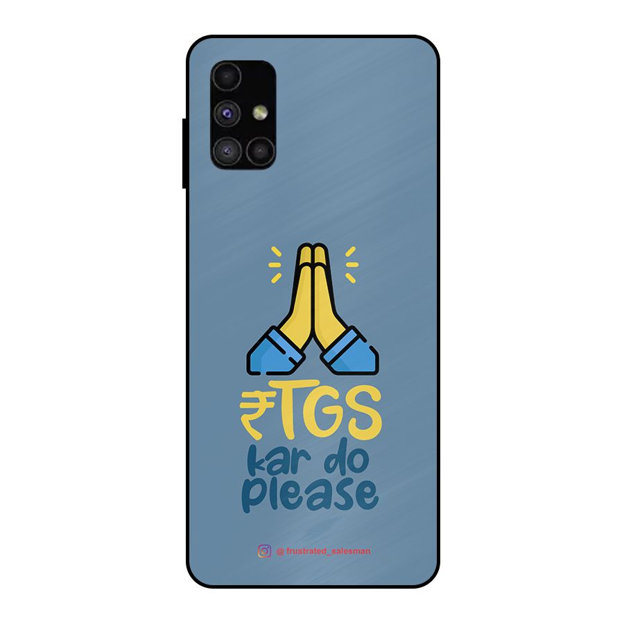 RTGS Kar Do Please SteelBlue Metal Back Case for Galaxy M51