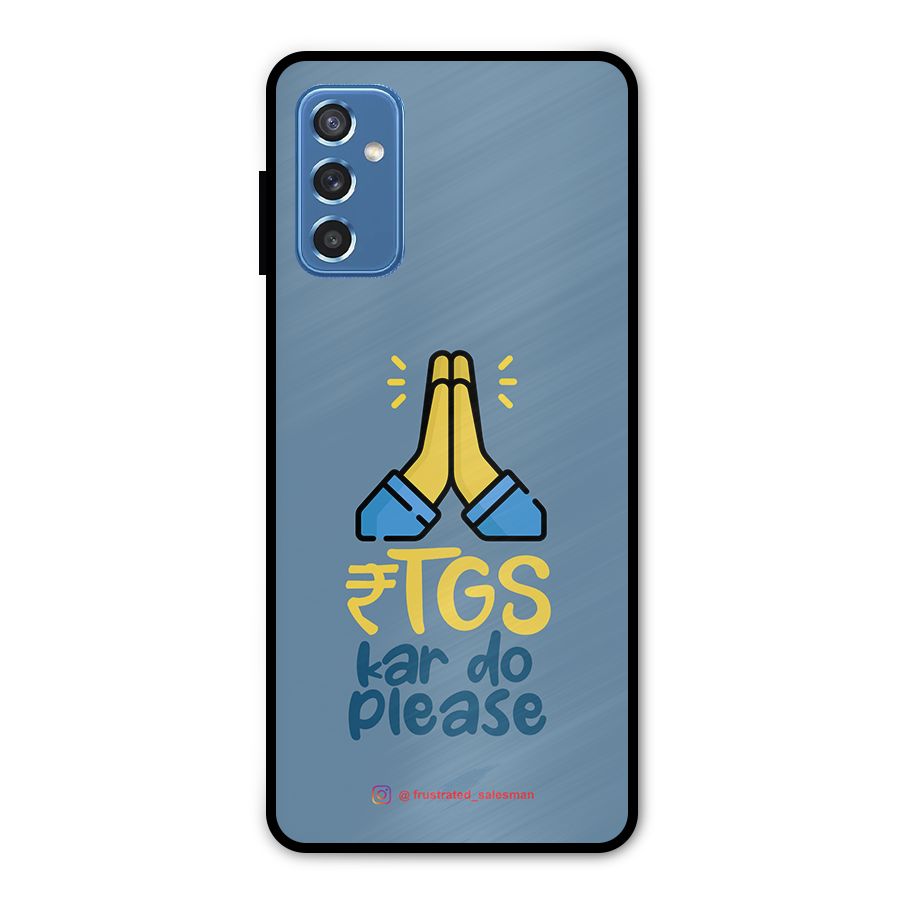 RTGS Kar Do Please SteelBlue Metal Back Case for Galaxy M52 5G