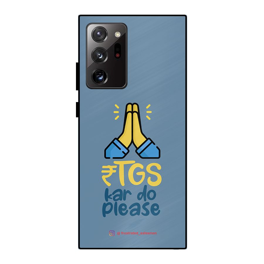 RTGS Kar Do Please SteelBlue Metal Back Case for Galaxy Note 20 Ultra