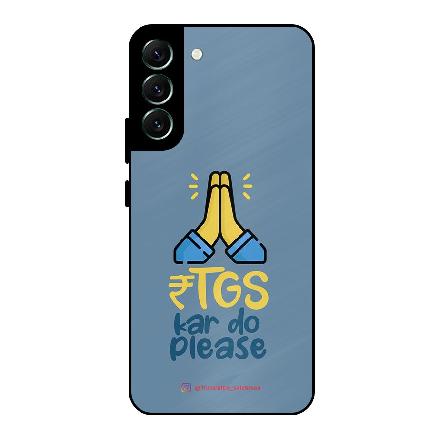 RTGS Kar Do Please SteelBlue Metal Back Case for Galaxy S22 Plus 5G
