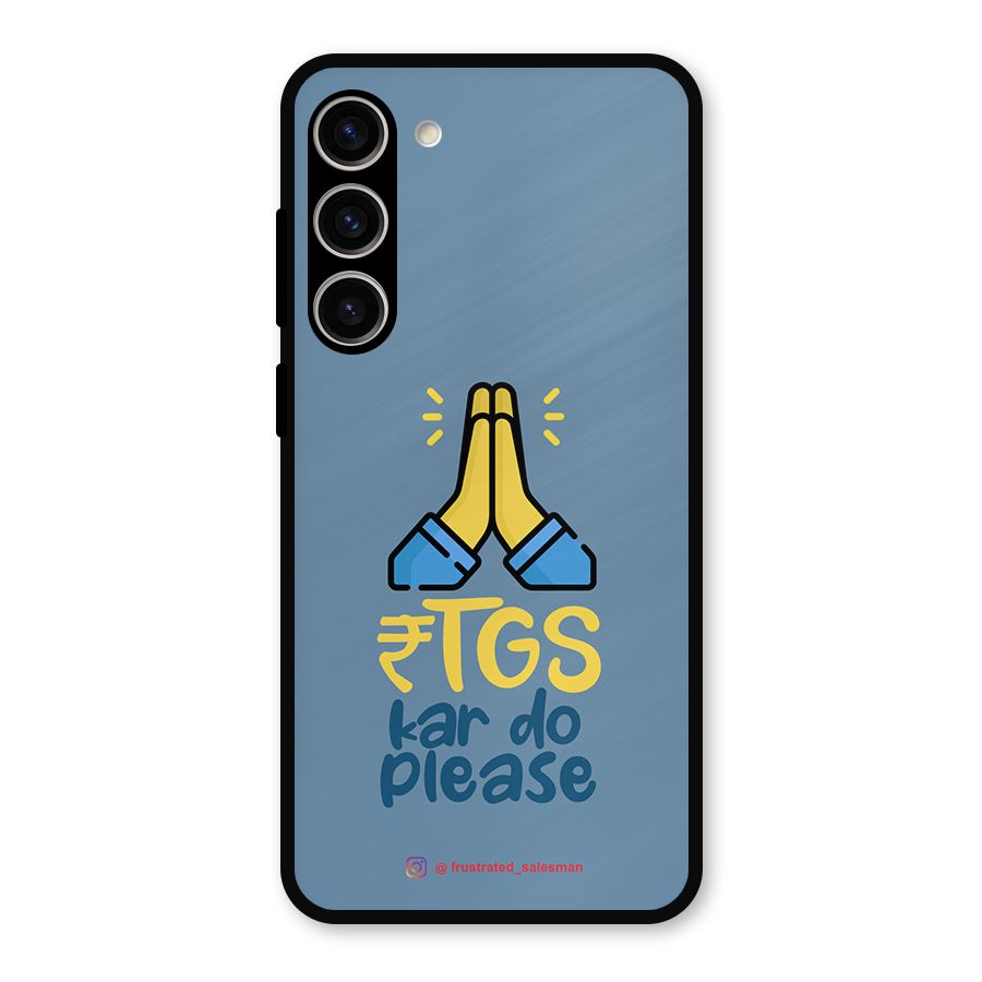 RTGS Kar Do Please SteelBlue Metal Back Case for Galaxy S23 Plus