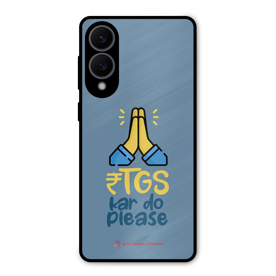 RTGS Kar Do Please SteelBlue Metal Back Case for Galaxy S25 Edge