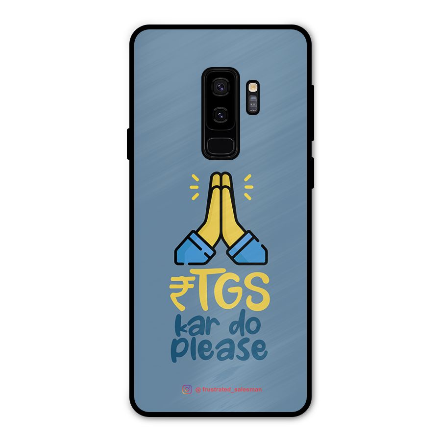 RTGS Kar Do Please SteelBlue Metal Back Case for Galaxy S9 Plus