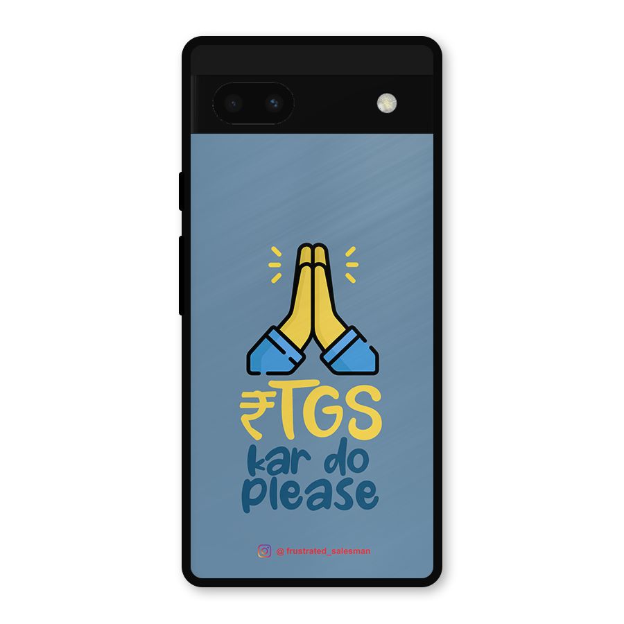 RTGS Kar Do Please SteelBlue Metal Back Case for Google Pixel 6a