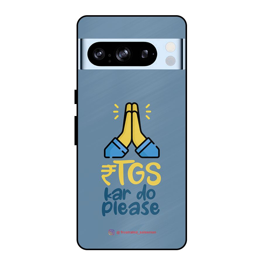 RTGS Kar Do Please SteelBlue Metal Back Case for Google Pixel 8 Pro