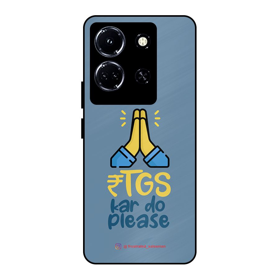 RTGS Kar Do Please SteelBlue Metal Back Case for Infinix Note 30 5G