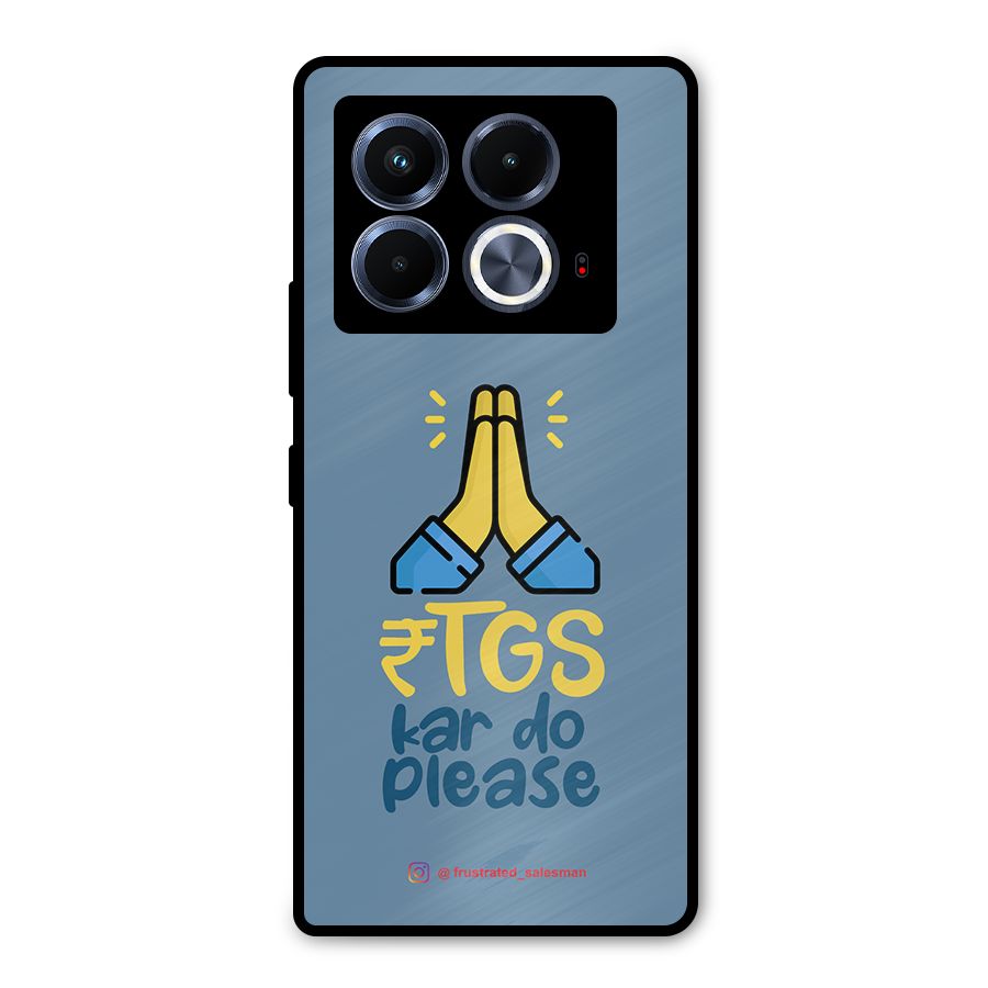 RTGS Kar Do Please SteelBlue Metal Back Case for Infinix Note 40 5G