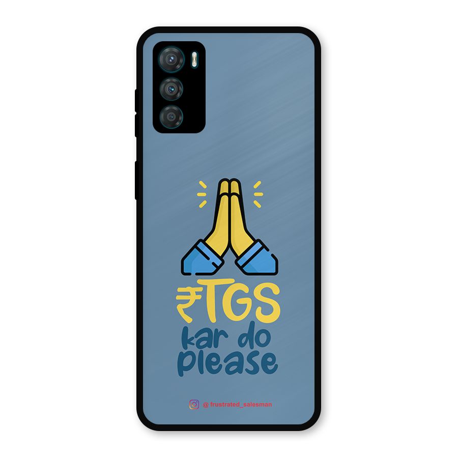 RTGS Kar Do Please SteelBlue Metal Back Case for Moto G42