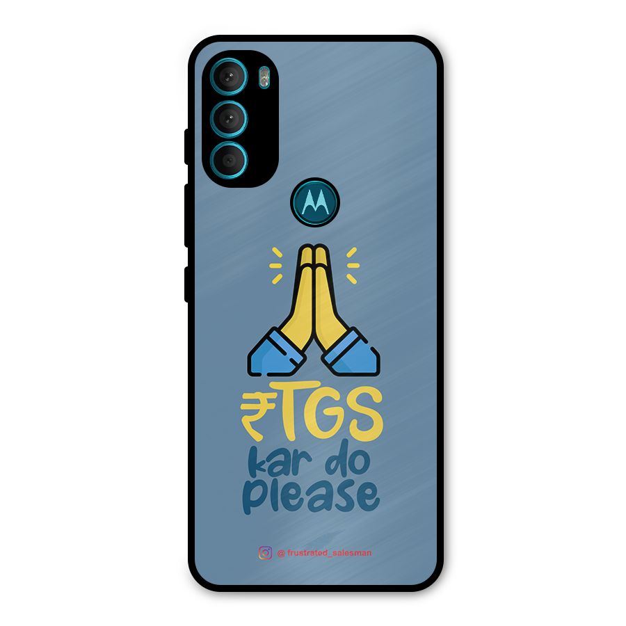 RTGS Kar Do Please SteelBlue Metal Back Case for Moto G71 5G