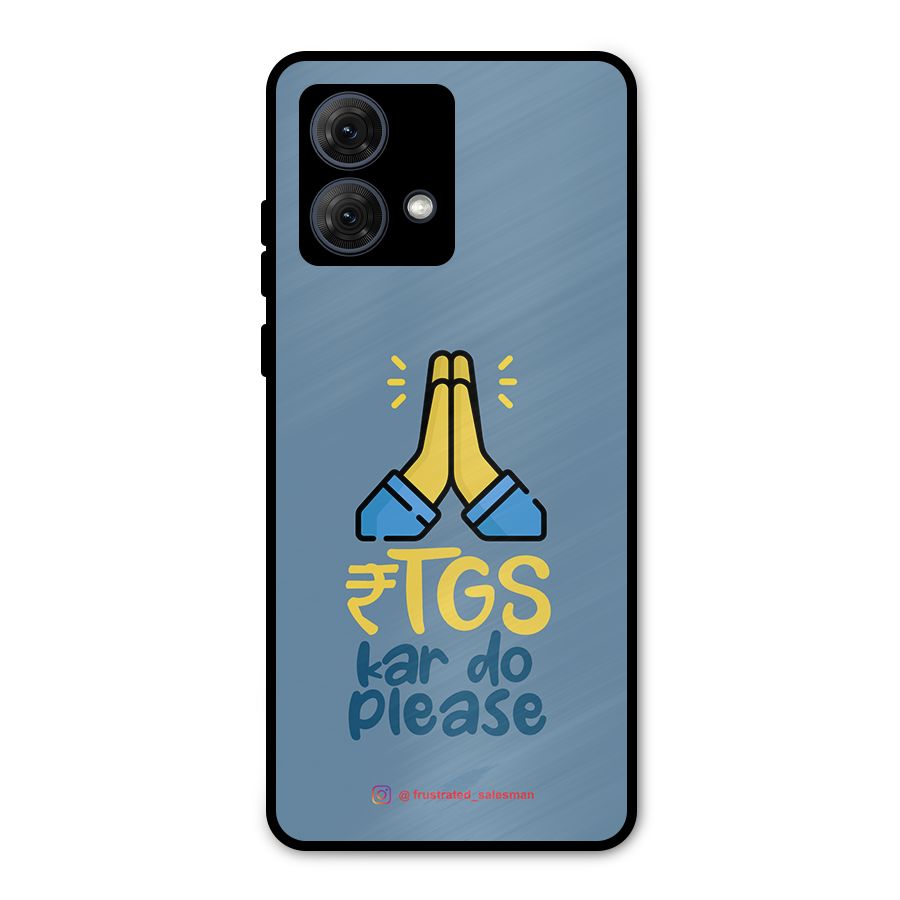 RTGS Kar Do Please SteelBlue Metal Back Case for Moto G84