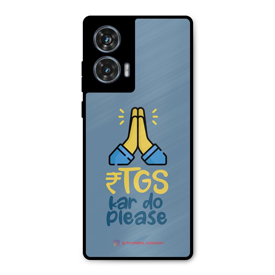 RTGS Kar Do Please SteelBlue Metal Back Case for Motorola Edge 50 Fusion