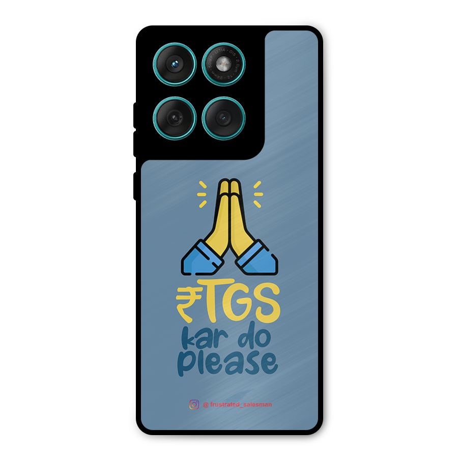 RTGS Kar Do Please SteelBlue Metal Back Case for Motorola Edge 60