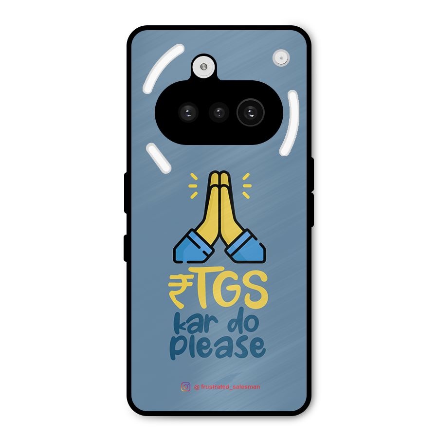 RTGS Kar Do Please SteelBlue Metal Back Case for Nothing Phone 3a
