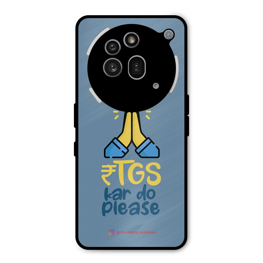 RTGS Kar Do Please SteelBlue Metal Back Case for Nothing Phone 3a Pro