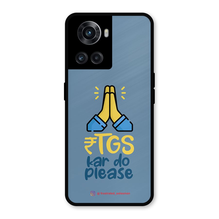 RTGS Kar Do Please SteelBlue Metal Back Case for OnePlus 10R
