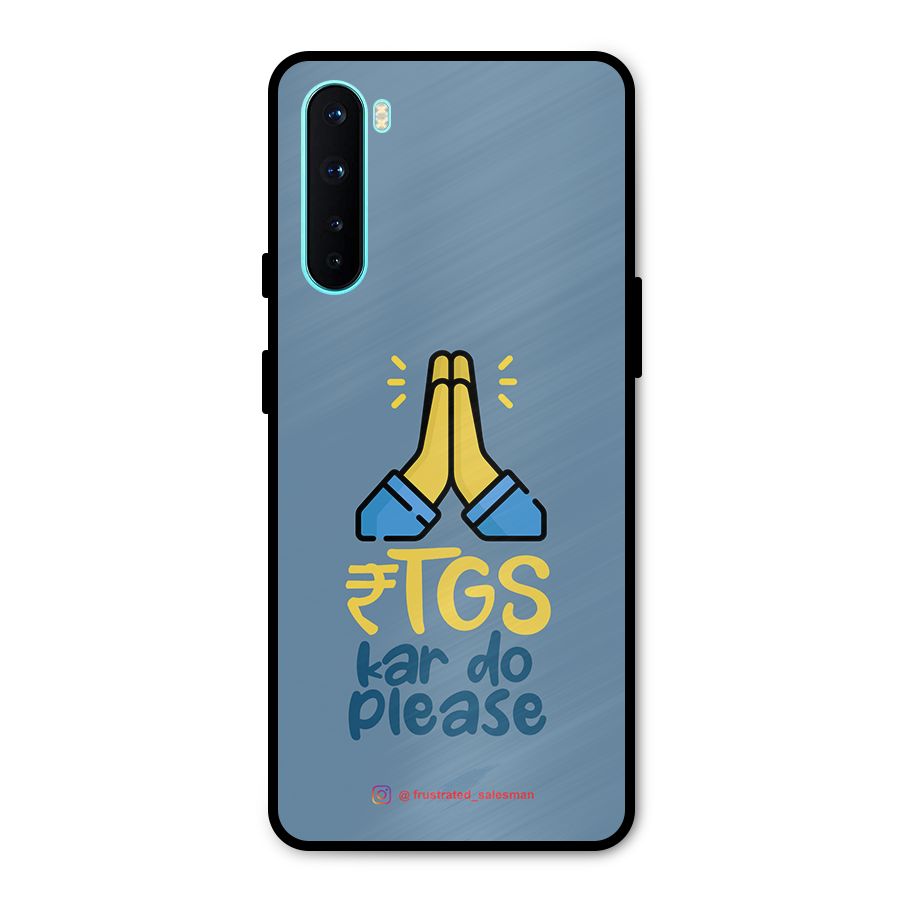 RTGS Kar Do Please SteelBlue Metal Back Case for OnePlus Nord