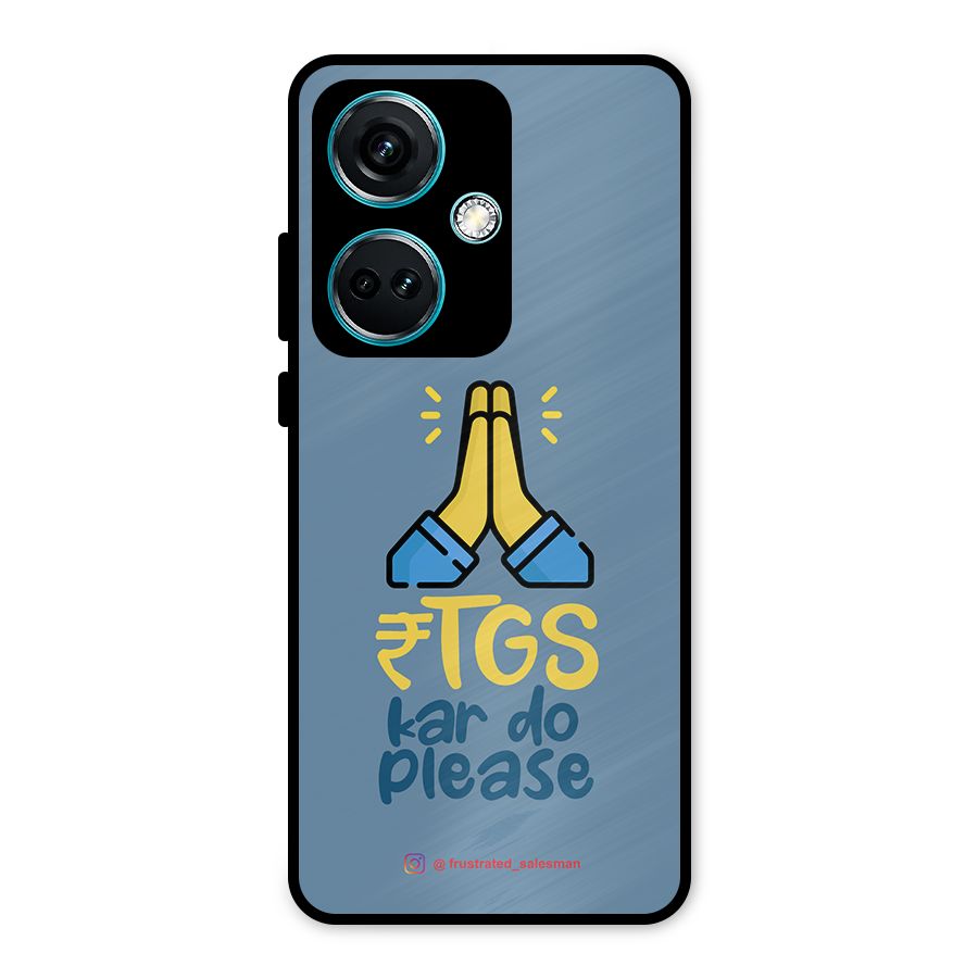 RTGS Kar Do Please SteelBlue Metal Back Case for OnePlus Nord CE 3 5G