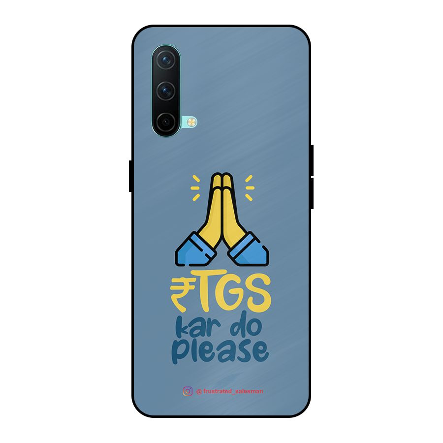 RTGS Kar Do Please SteelBlue Metal Back Case for OnePlus Nord CE 5G