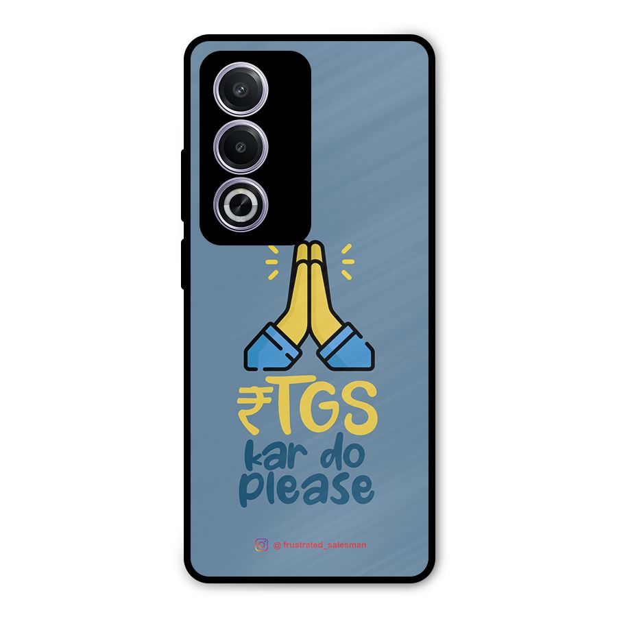 RTGS Kar Do Please SteelBlue Metal Back Case for Oppo A3 Pro