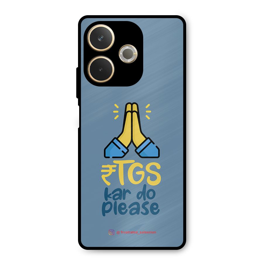 RTGS Kar Do Please SteelBlue Metal Back Case for Oppo A5 Pro