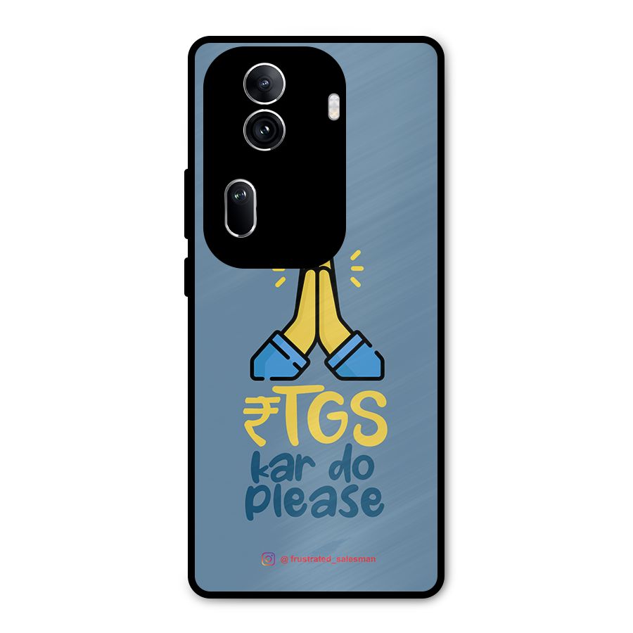 RTGS Kar Do Please SteelBlue Metal Back Case for Oppo Reno11 Pro 5G