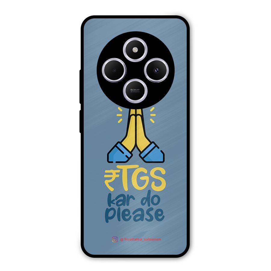 RTGS Kar Do Please SteelBlue Metal Back Case for Poco C75 5G