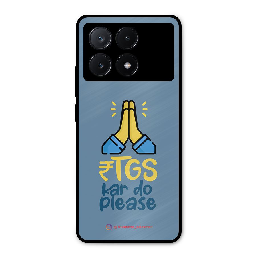 RTGS Kar Do Please SteelBlue Metal Back Case for Poco X6 Pro
