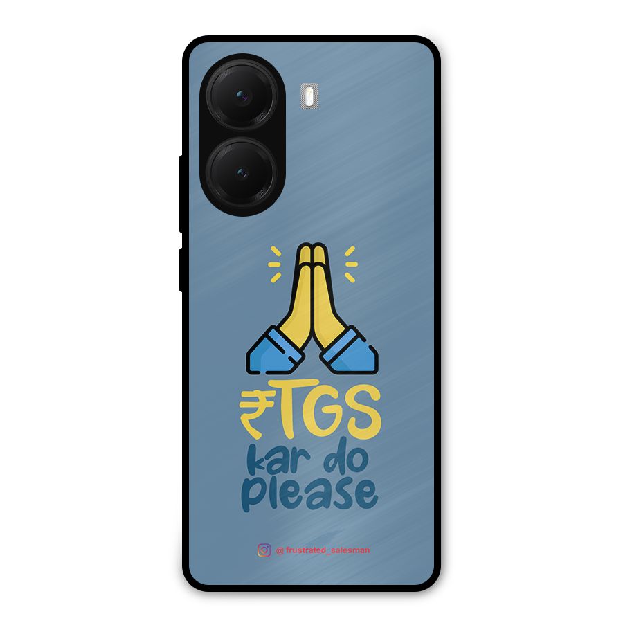 RTGS Kar Do Please SteelBlue Metal Back Case for Poco X7 Pro