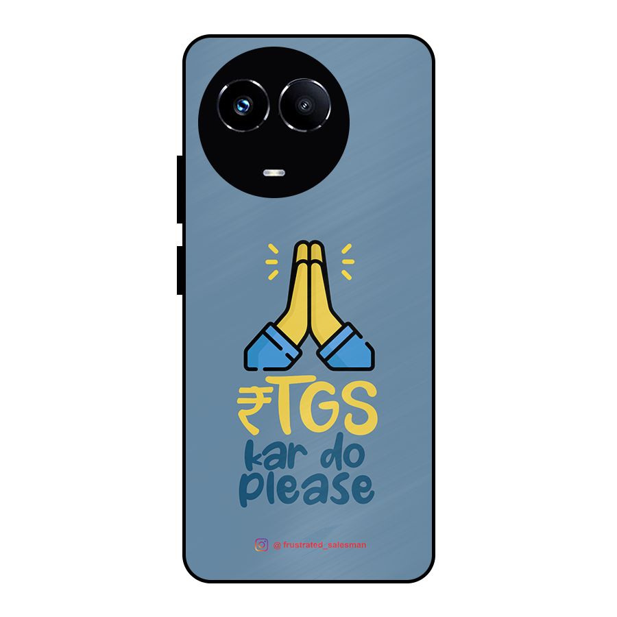 RTGS Kar Do Please SteelBlue Metal Back Case for Realme 11X