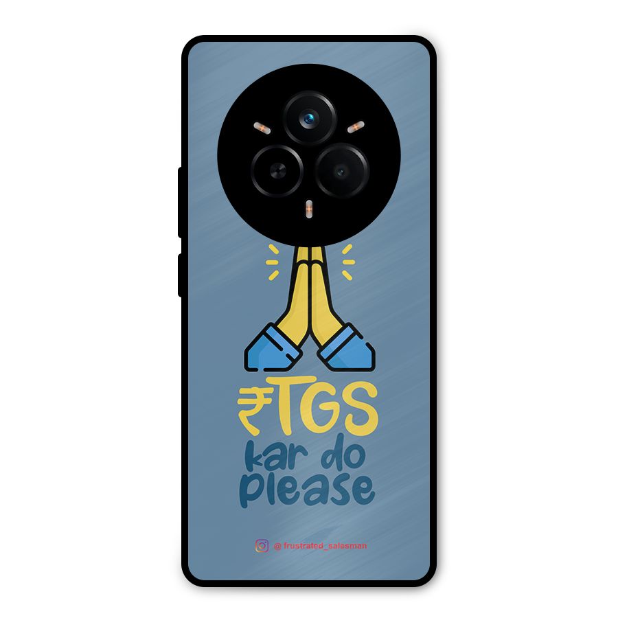 RTGS Kar Do Please SteelBlue Metal Back Case for Realme 14 Pro
