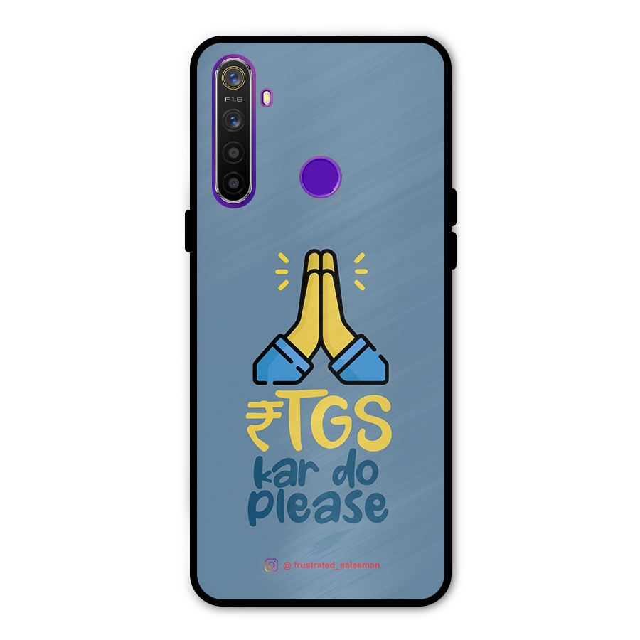 RTGS Kar Do Please SteelBlue Metal Back Case for Realme 5i