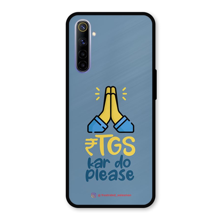 RTGS Kar Do Please SteelBlue Metal Back Case for Realme 6i