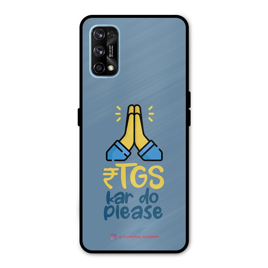 RTGS Kar Do Please SteelBlue Metal Back Case for Realme 7 Pro