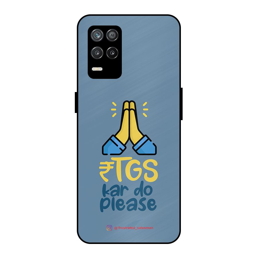 RTGS Kar Do Please SteelBlue Metal Back Case for Realme 9 5G