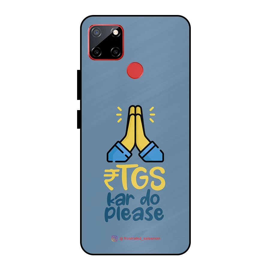 RTGS Kar Do Please SteelBlue Metal Back Case for Realme C12