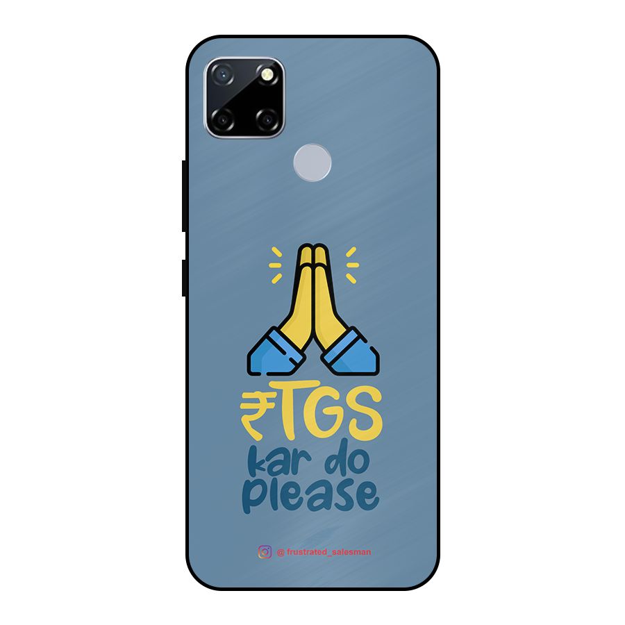 RTGS Kar Do Please SteelBlue Metal Back Case for Realme Narzo 20