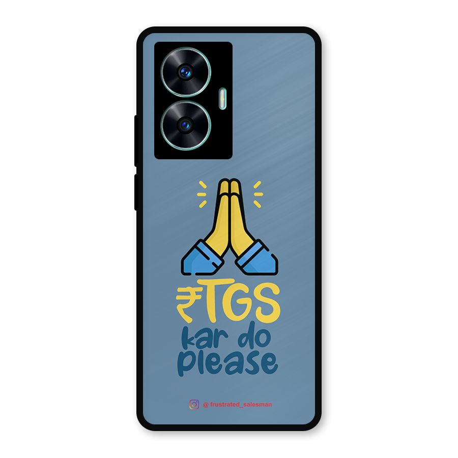 RTGS Kar Do Please SteelBlue Metal Back Case for Realme Narzo N55