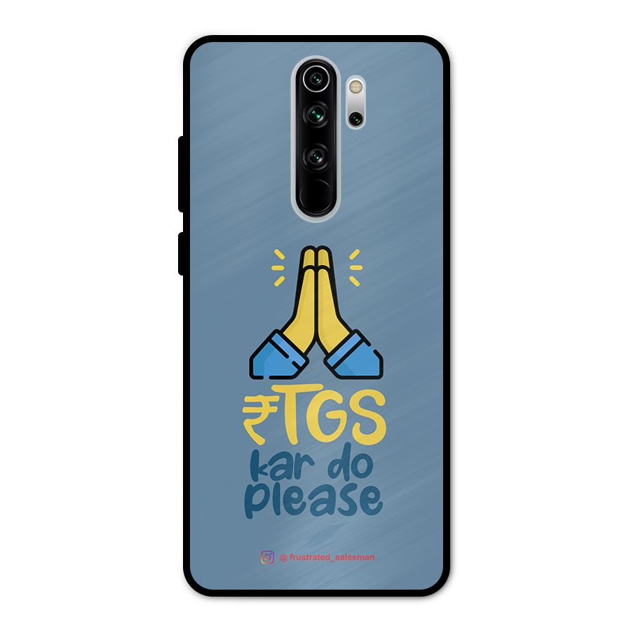 RTGS Kar Do Please SteelBlue Metal Back Case for Redmi Note 8 Pro