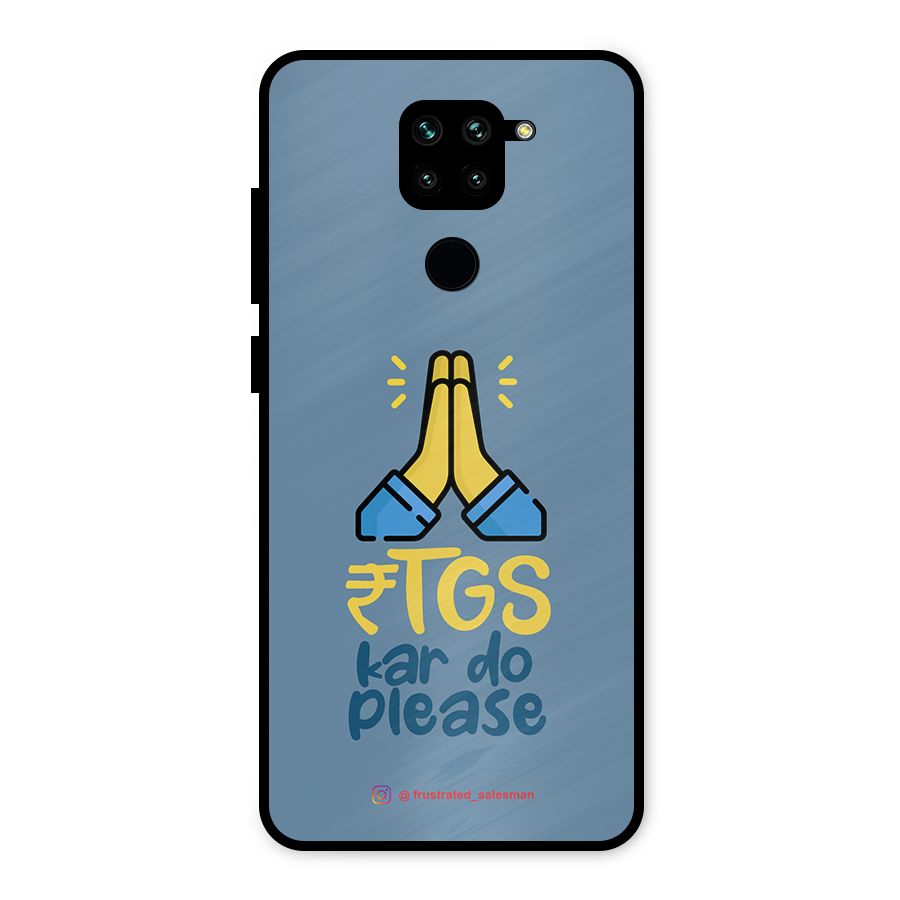 RTGS Kar Do Please SteelBlue Metal Back Case for Redmi Note 9