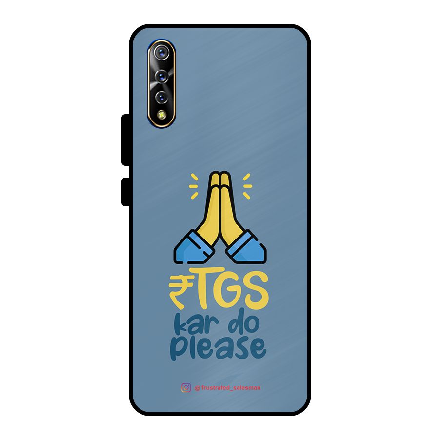 RTGS Kar Do Please SteelBlue Metal Back Case for Vivo S1