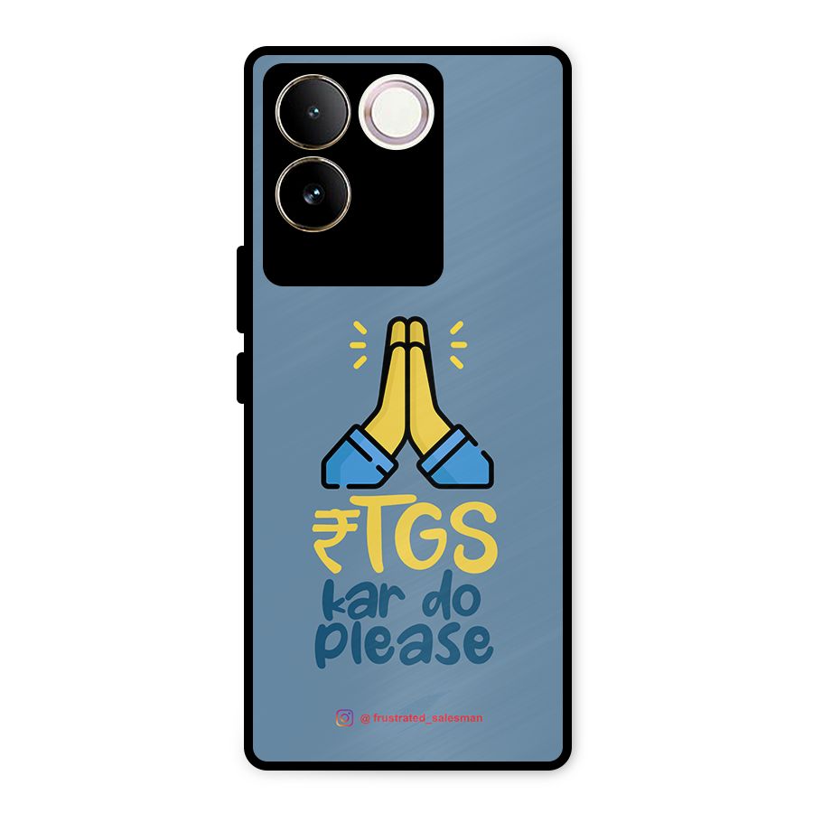 RTGS Kar Do Please SteelBlue Metal Back Case for Vivo T2 Pro