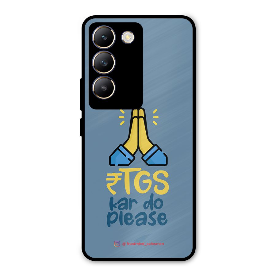 RTGS Kar Do Please SteelBlue Metal Back Case for Vivo T3 5G